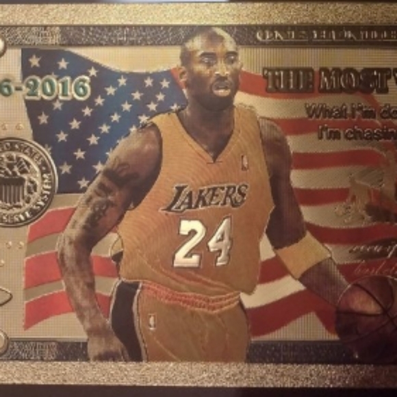 KOBE BRYANT 24k GOLD LIMITED EDITION! NOVELTY NOTE &CERTIFICATE OF AUTHENTICITY! - Picture 6 of 13